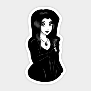 Morticia Addams Sticker